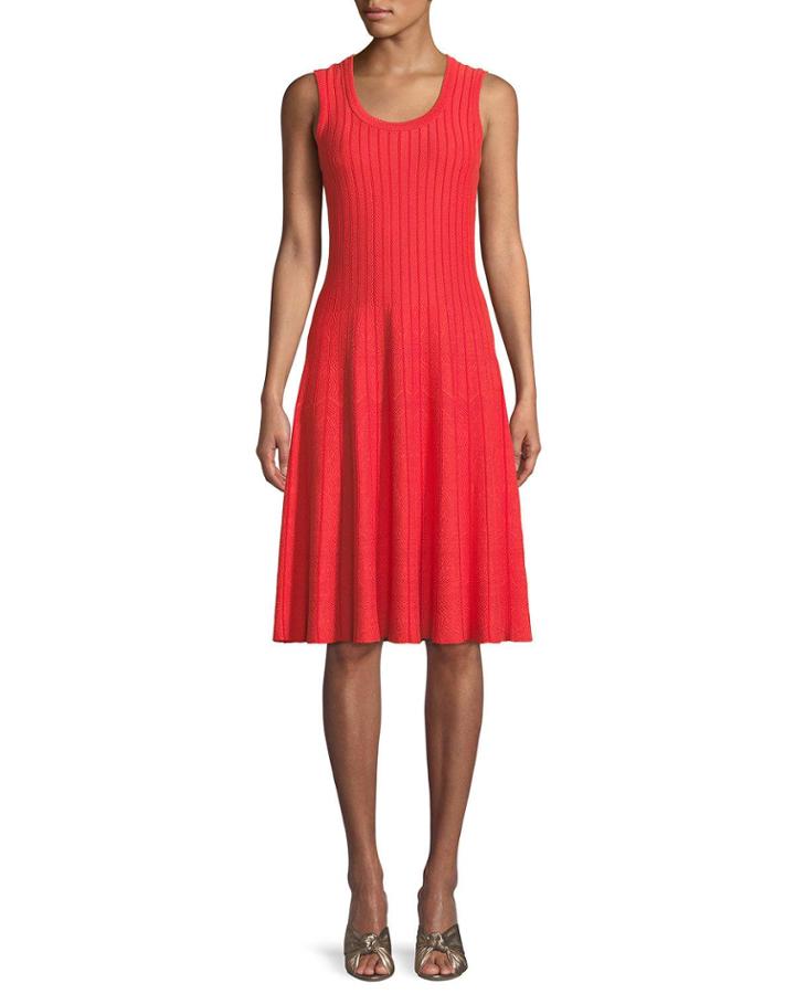 Scoop-neck Sleeveless Twirl Dress