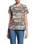 Camo-print Crewneck Short-sleeve Tee