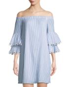 Off-the-shoulder Pompom-trim