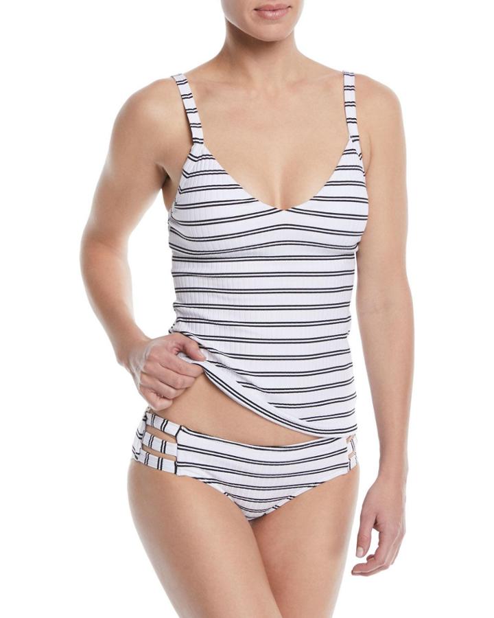 Inka Striped Strappy Swim Bikini Bottoms