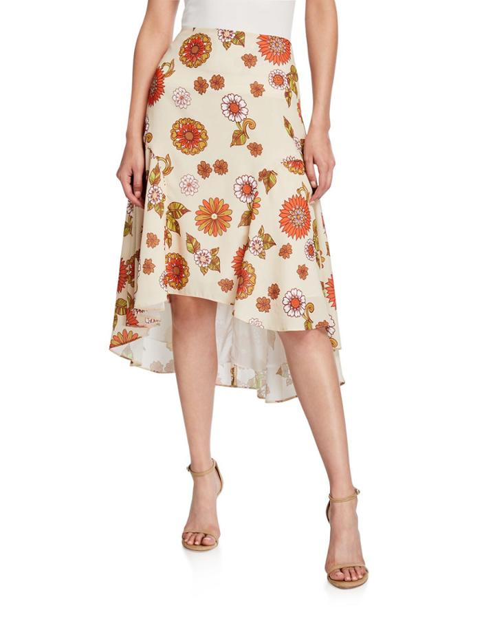 Kathy Floral-print High-low