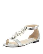Averie Flat Liquid Metallic Leather