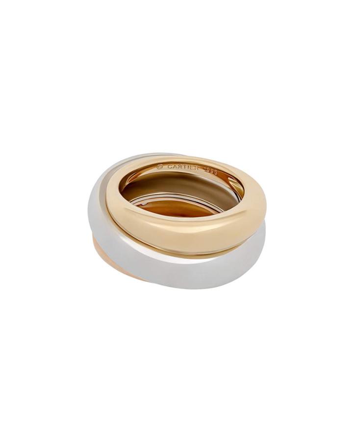 18k Tricolor Gold Trinity Ring,