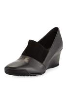 Daelyn Leather/suede Wedge Pump, Black