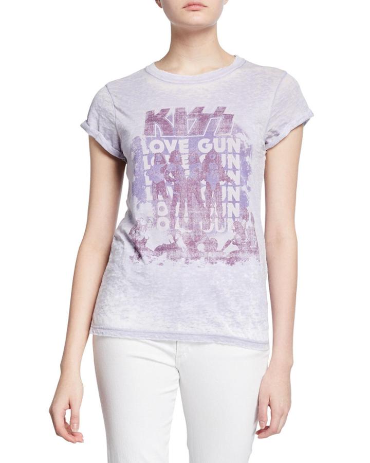 Kiss Burnout Short-sleeve Graphic T-shirt