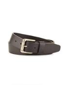 Pebbled Leather Belt, Black