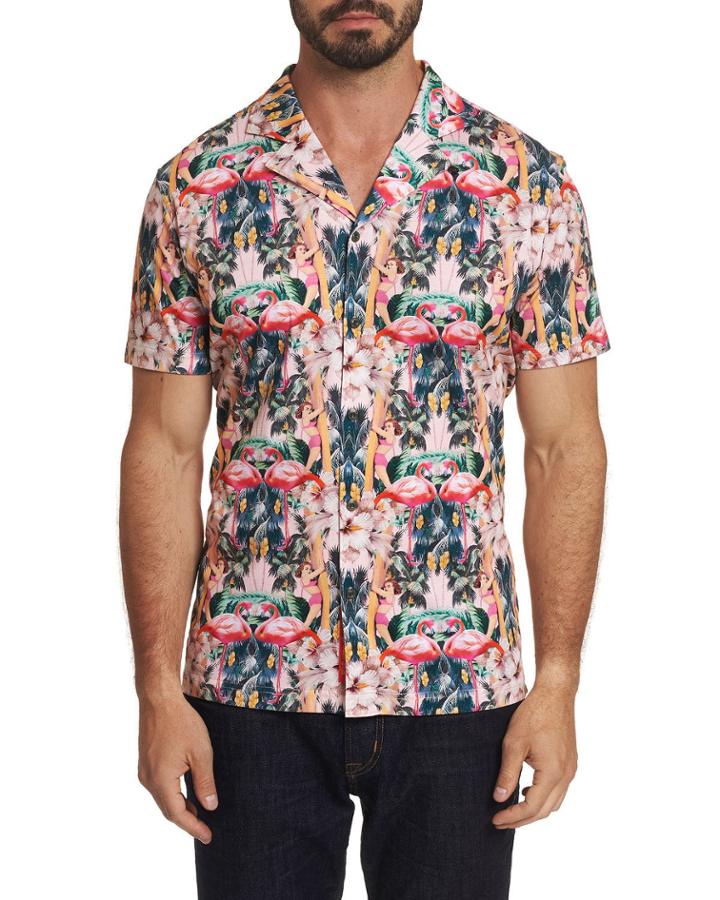 Men's Flamingo Camp Print