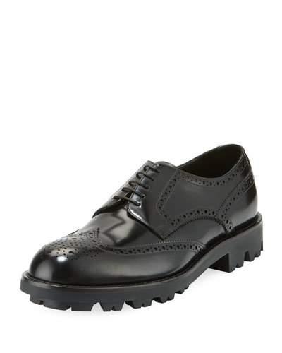Leather Lace-up Brogue Oxford