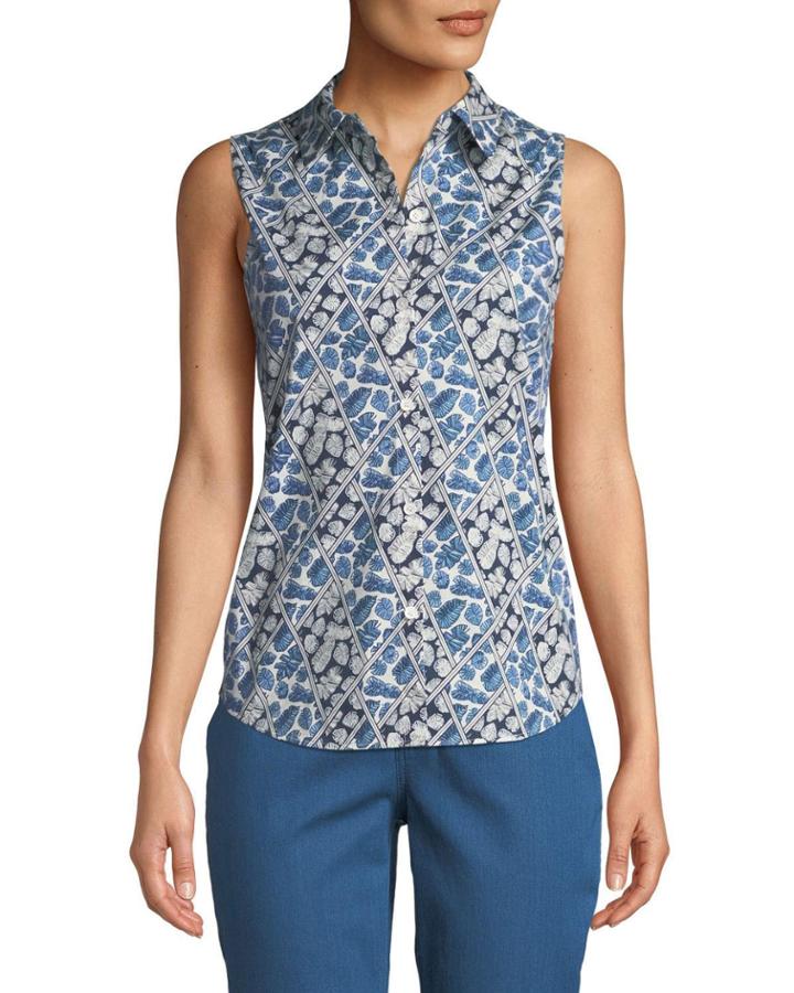 Emerie Printed Cotton Blouse