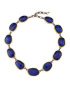 Short Lapis Station Necklace
