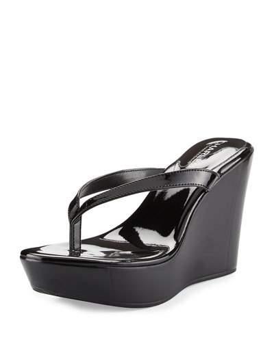 Flick Patent Leather Wedge