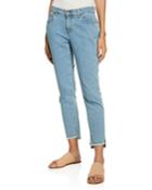 Soft Denim Raw-edge Ankle Jeans