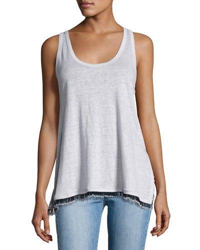 Linen Fringe Tank,