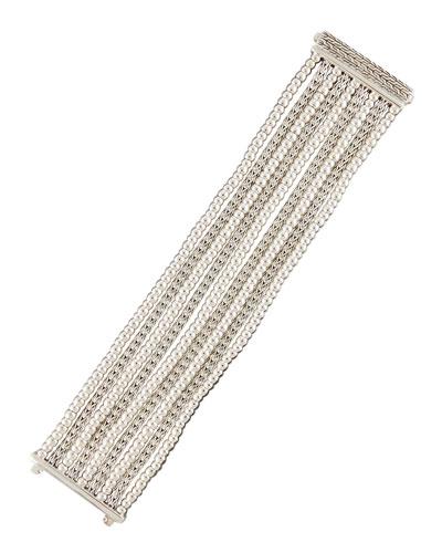 Classic Chain Silver Multi-row Bracelet,
