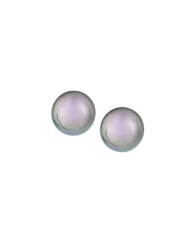 6mm Simulated Pearl Stud Earrings, Gray
