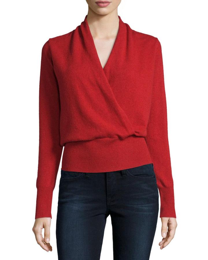 Cashmere Faux-wrap