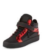 Men's Metallic Mid-top Leather