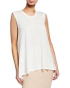 Sleeveless Contrast-back Georgette Top