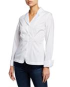 Notched Collar Button-down Fitted