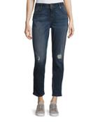 Collin Flap-pocket Ankle Skinny Jeans,