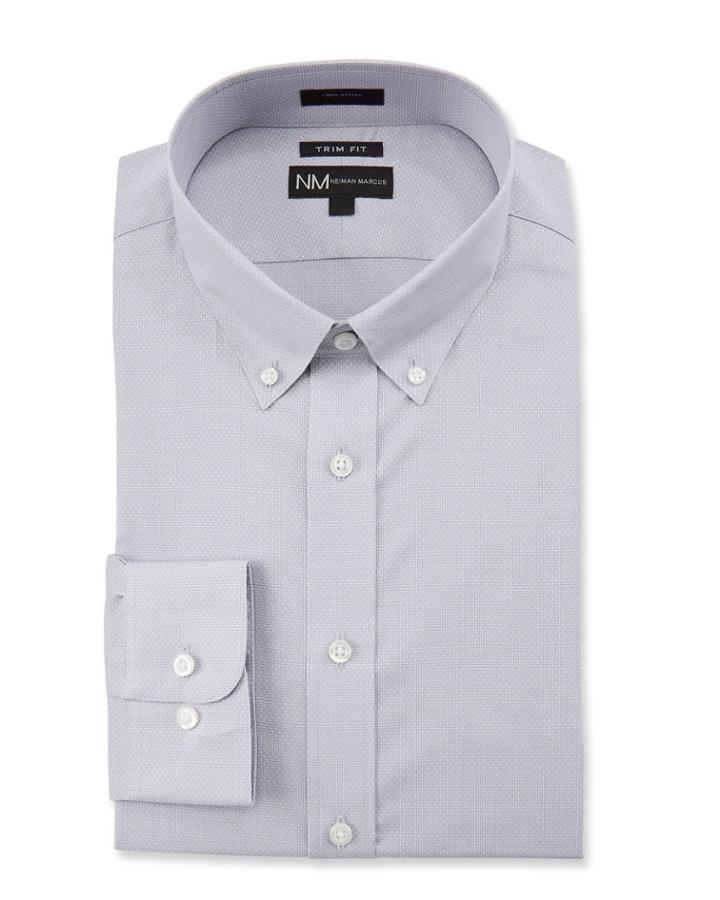 Men's Trim-fit Regular-finish Solid Dress