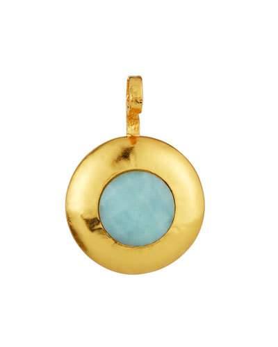 Eternity Crush Round Amazonite Pendant