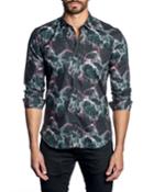 Men's Semi-fitted Geode-print Woven