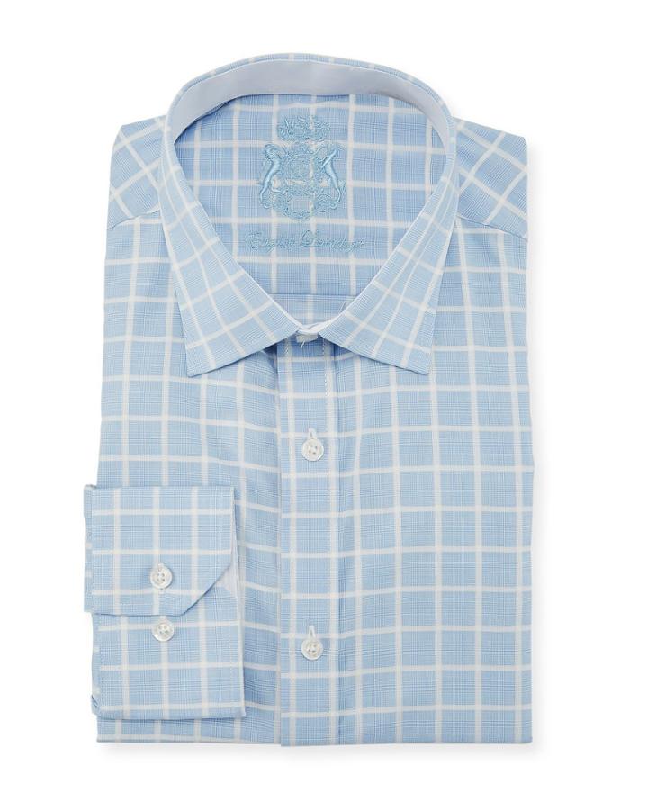Classic-fit Checkered Dress Shirt,