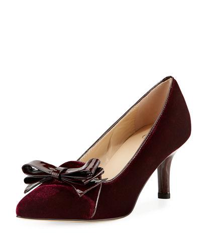 Piega Velvet Bow Pump