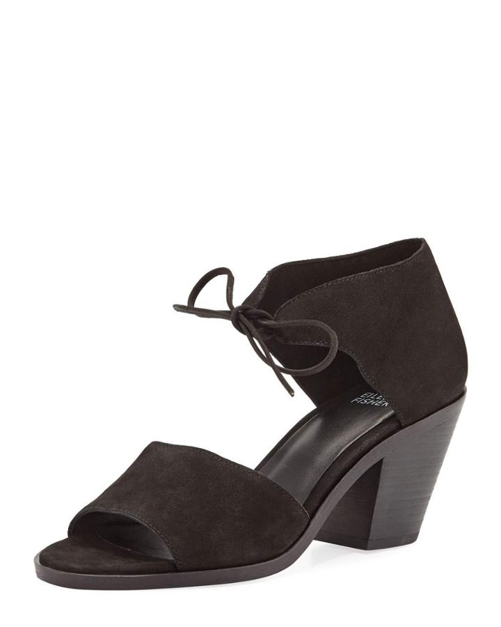 Ann Nubuck Tie-front