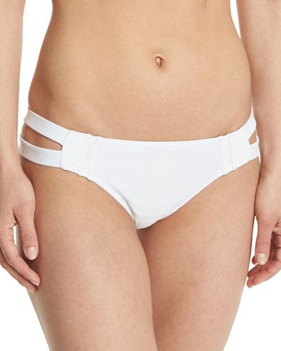 Santiago Strappy-side Swim Bottom, Moonlight White