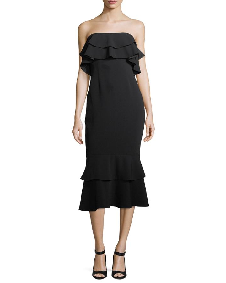 Ezana Strapless Trumpet Cocktail Dress