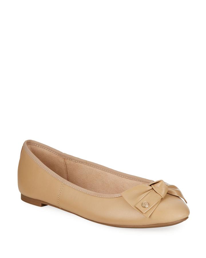 Connie Leather Bow Flats