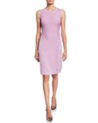 Mitered Wool-blend Ribbed Button-skirt