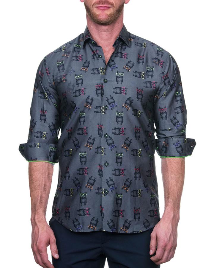 Men's Shaped-fit Fibonacci Dogglass Print