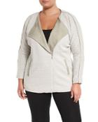Leanne Quilted Asymmetric Jacket, Taupe,