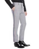 Men's Mwpa12 Two-tone Side-stripe Mohair/wool Pants