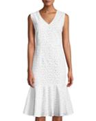 Cotton Eyelet Lace Peplum