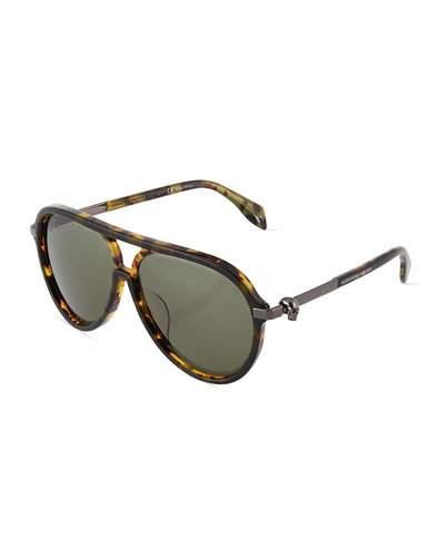 Havana Aviator Combo Sunglasses, Olive