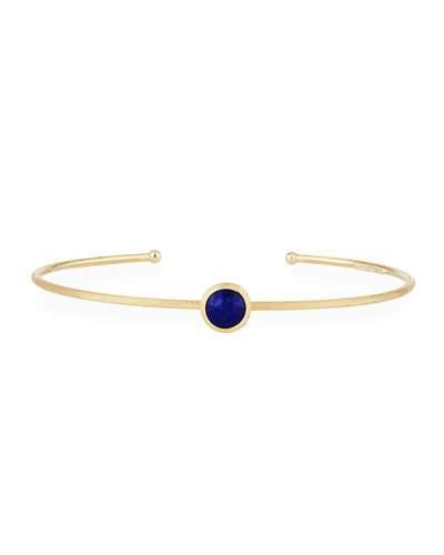 Jaipur 18k Single Lapis Bangle Bracelet