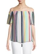 Off-the-shoulder Chiffon