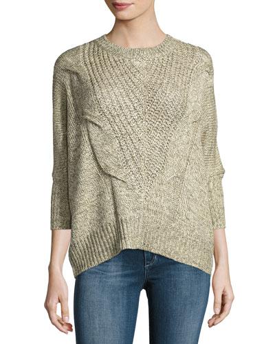 Drop-shoulder Oversized Sweater, Light Pastel Gray