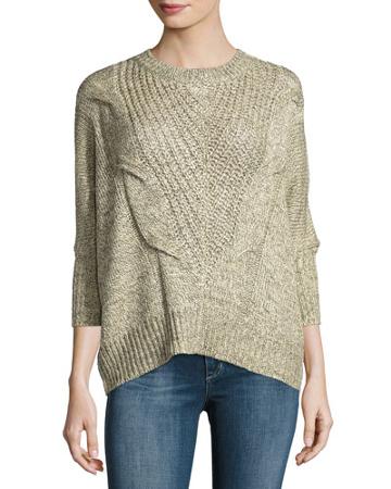 Drop-shoulder Oversized Sweater, Light Pastel Gray