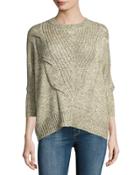 Drop-shoulder Oversized Sweater, Light Pastel Gray
