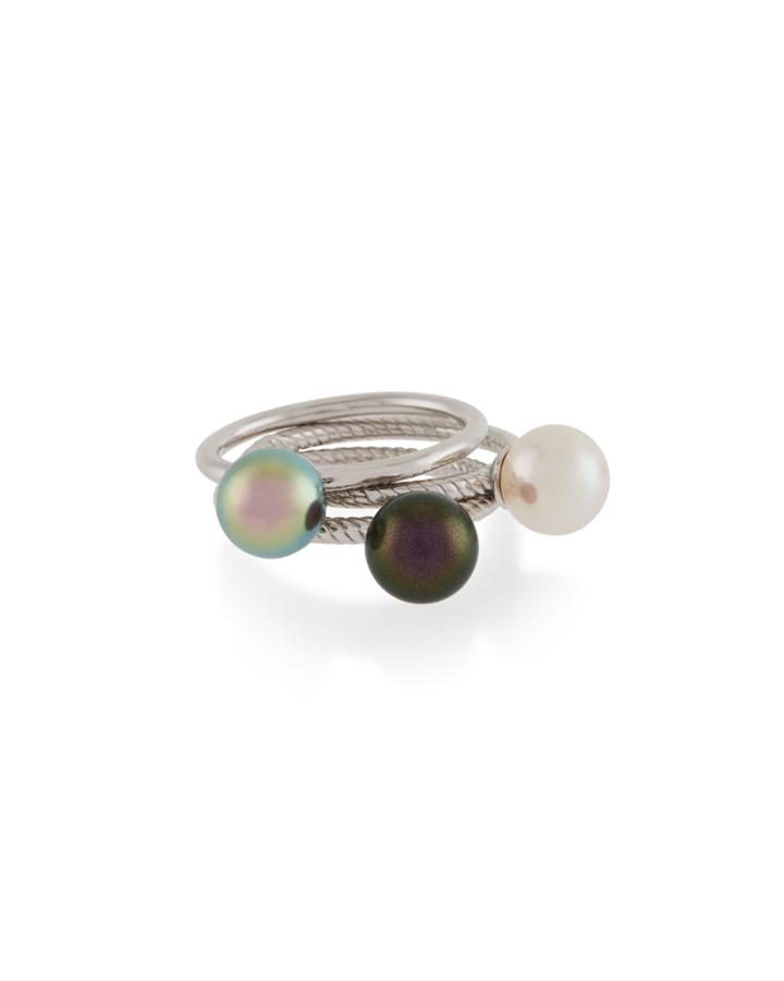 Multicolor Pearl Rings,