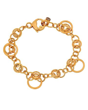 Happy Diamonds 18k Rose Gold Chain Bracelet W/ Diamond