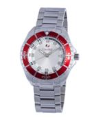 44mm Men's Sea Knight Bracelet Watch, Red/white
