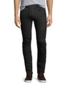 Skinny-fit Saturated Clean Denim Biker Jeans