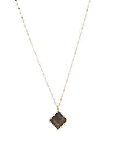 14k Mystiq Square Charm Necklace,