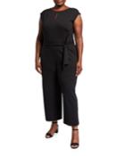 Plus Sleeve Esme Belted Jumpsuit
